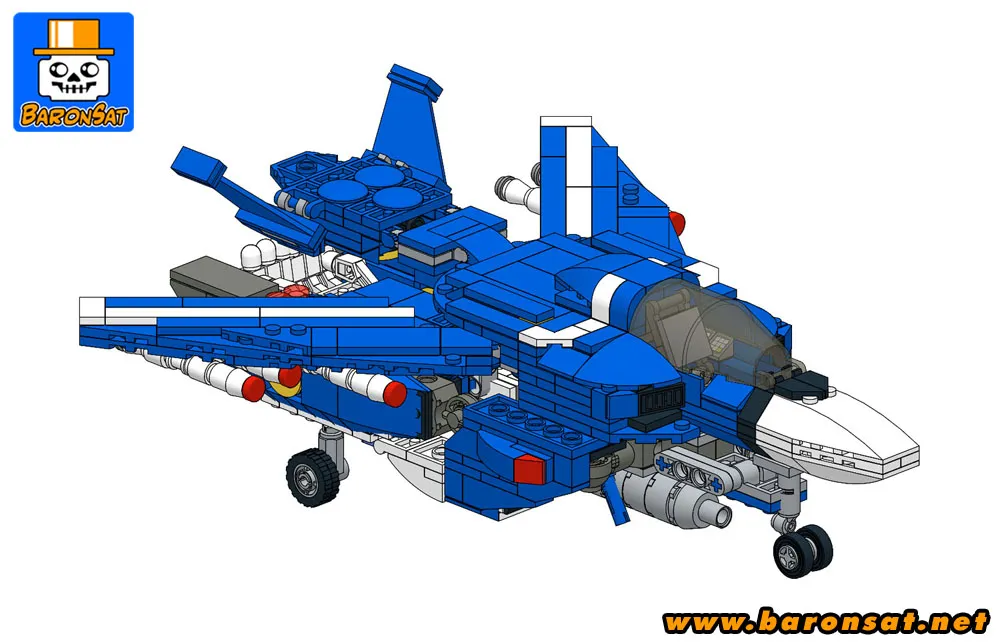Lego custom VF-1A macross mech building instructions sample